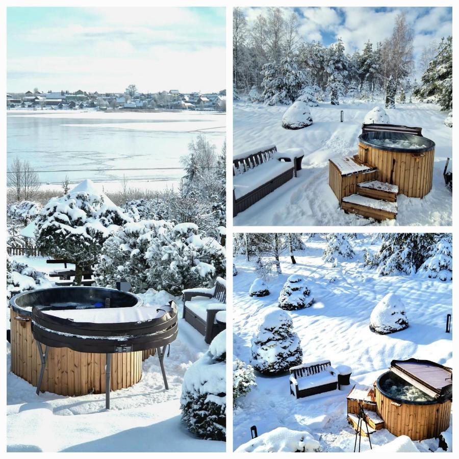 Dom Na Wzgorzu Z Widokiem Na Jezioro Z Balia I Sauna Lipnica  Exteriör bild